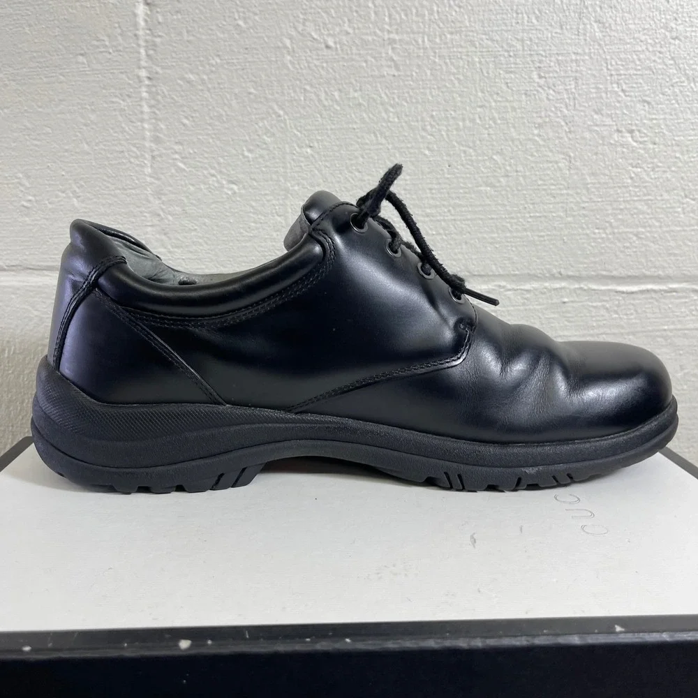 Dansko Walker Smooth Black Leather Oxford Casual Shoes Lace up Men's 47 EU/14 US